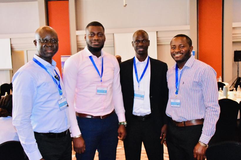 Avec des collègues participants